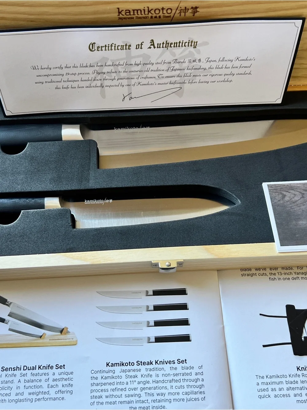 Kamik Black Handle Knife Set - Premium Kitchen Cutlery